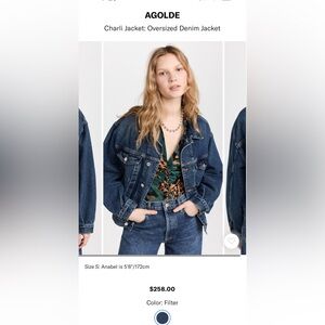 Agolde oversized denim jacket